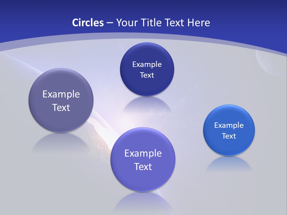 A Blue Planet With A Bright Sun In The Background PowerPoint Template
