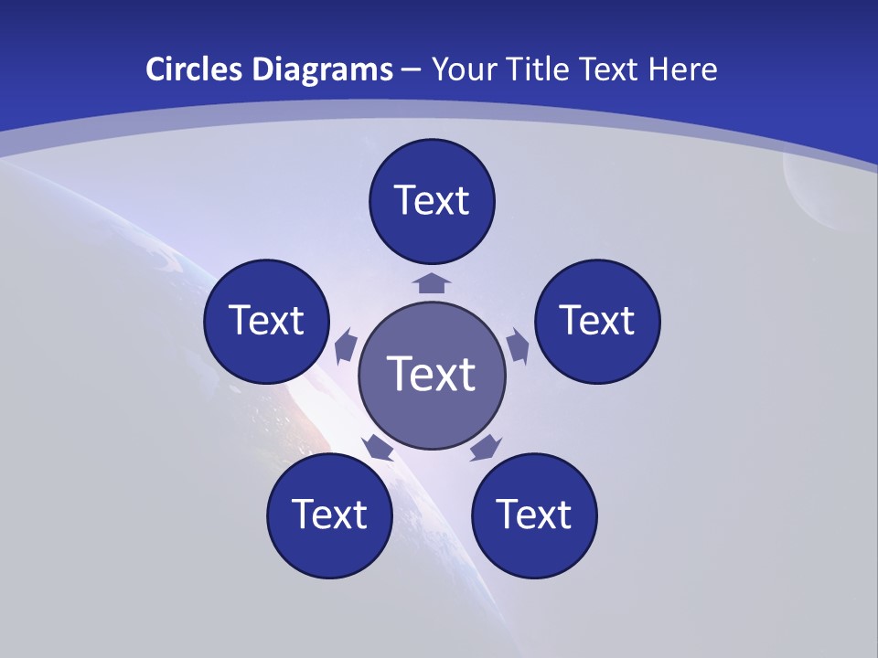 A Blue Planet With A Bright Sun In The Background PowerPoint Template