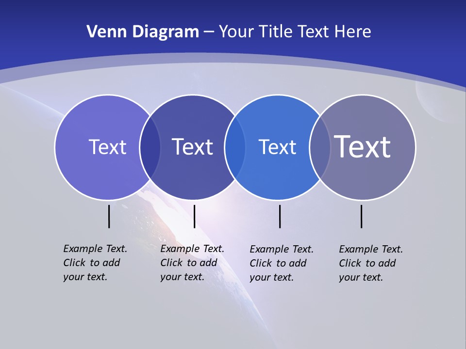 A Blue Planet With A Bright Sun In The Background PowerPoint Template