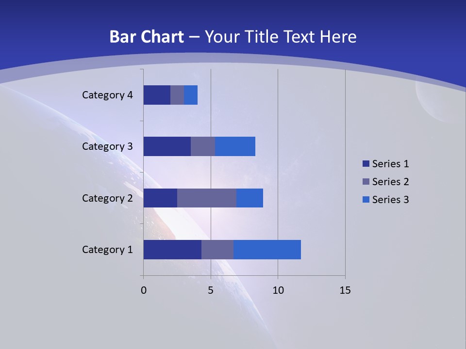 A Blue Planet With A Bright Sun In The Background PowerPoint Template
