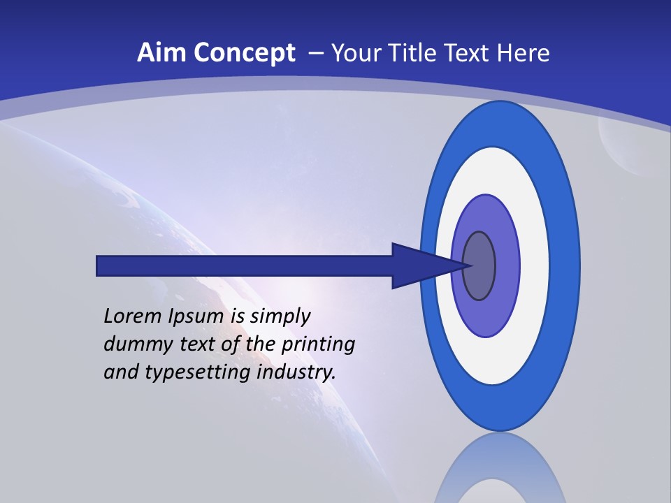 A Blue Planet With A Bright Sun In The Background PowerPoint Template