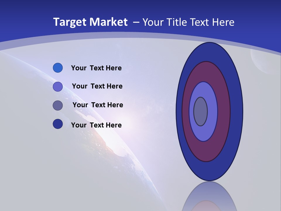 A Blue Planet With A Bright Sun In The Background PowerPoint Template
