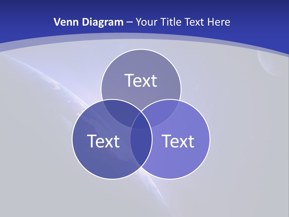 A Blue Planet With A Bright Sun In The Background PowerPoint Template