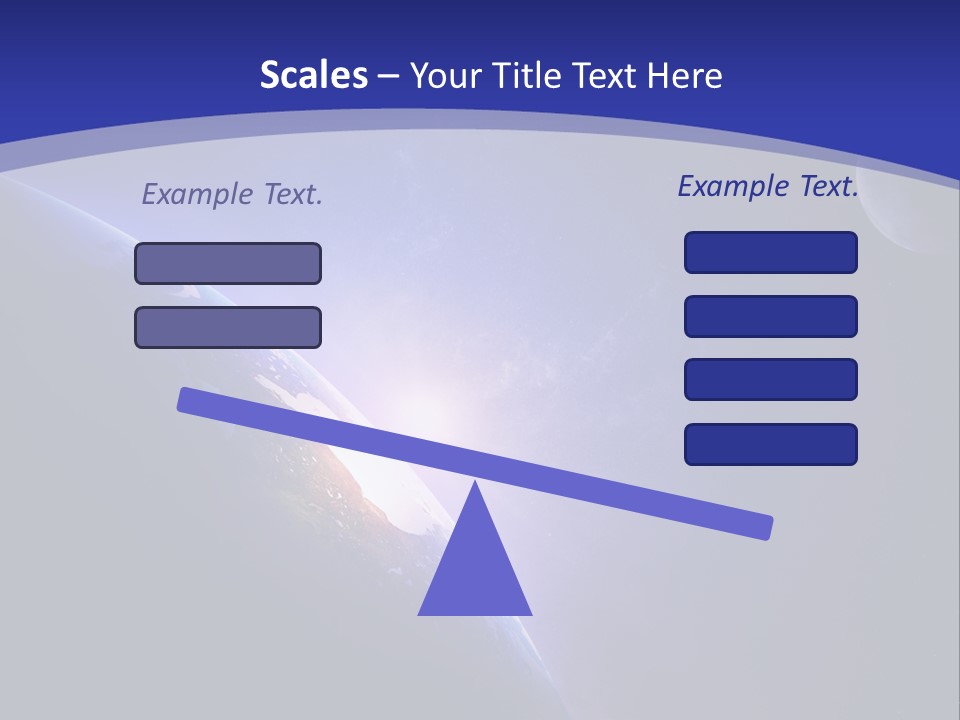 A Blue Planet With A Bright Sun In The Background PowerPoint Template