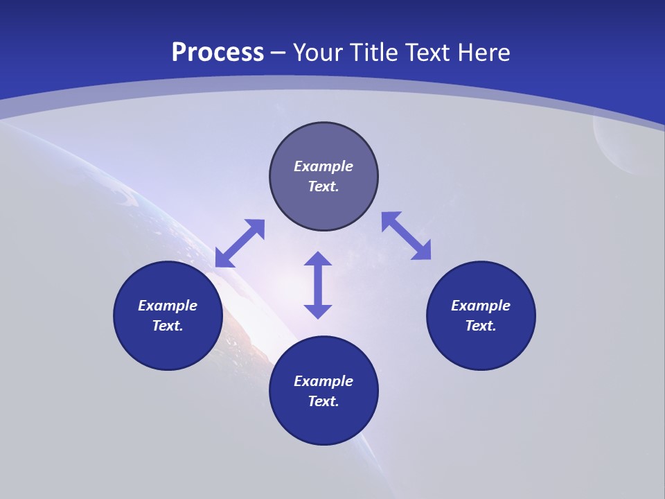 A Blue Planet With A Bright Sun In The Background PowerPoint Template