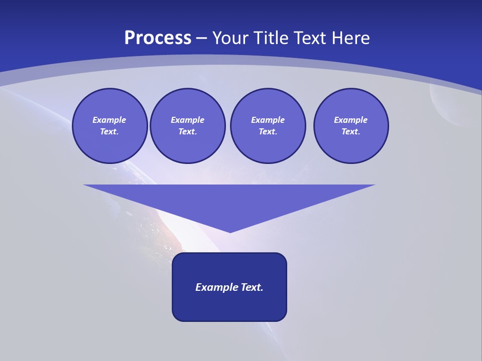 A Blue Planet With A Bright Sun In The Background PowerPoint Template
