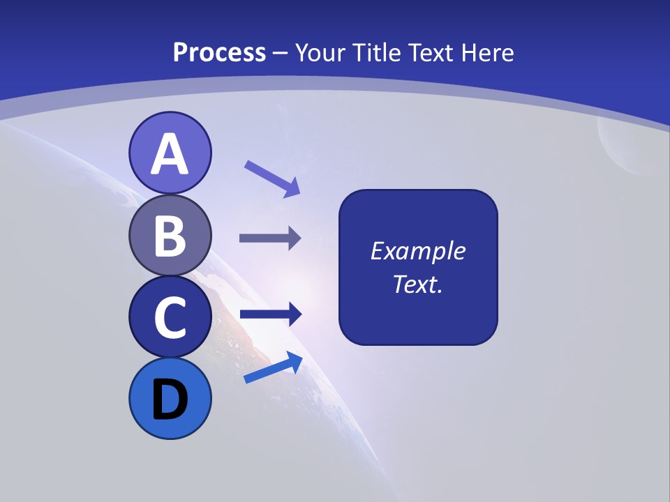 A Blue Planet With A Bright Sun In The Background PowerPoint Template