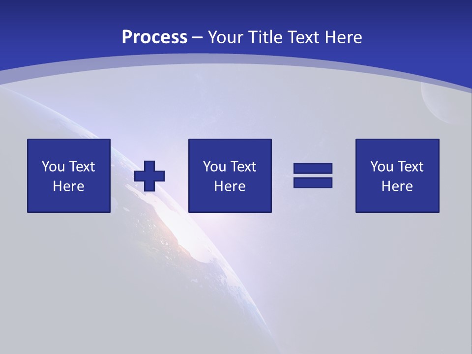A Blue Planet With A Bright Sun In The Background PowerPoint Template