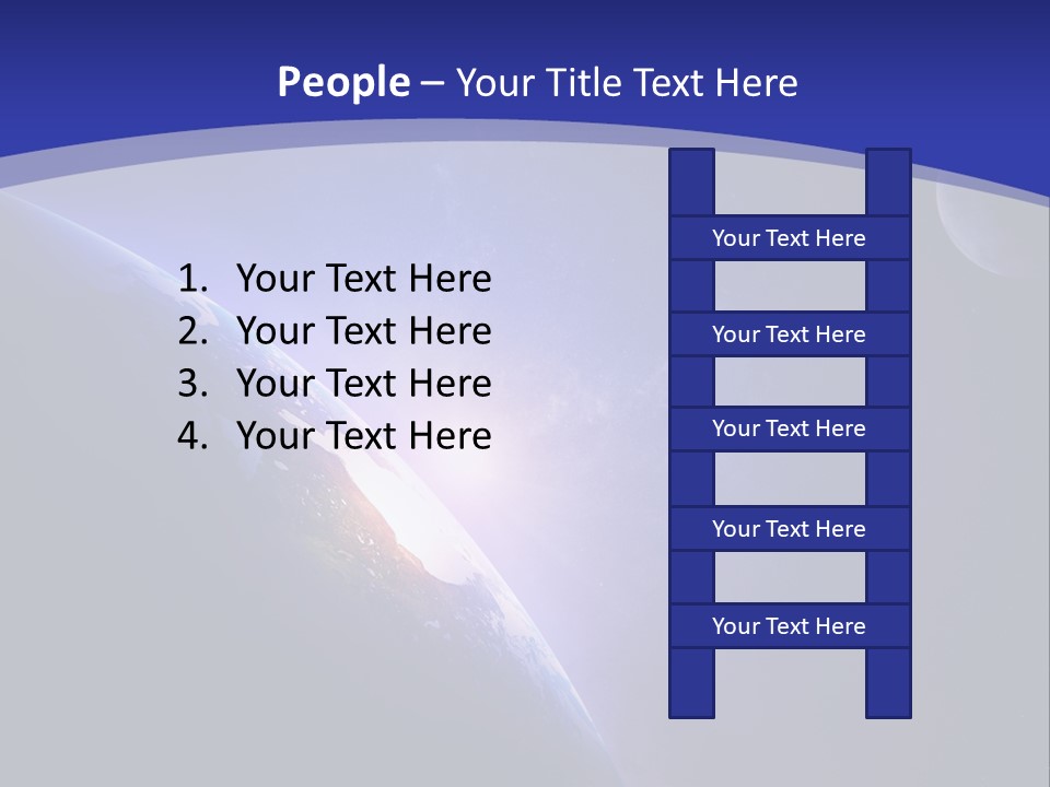A Blue Planet With A Bright Sun In The Background PowerPoint Template