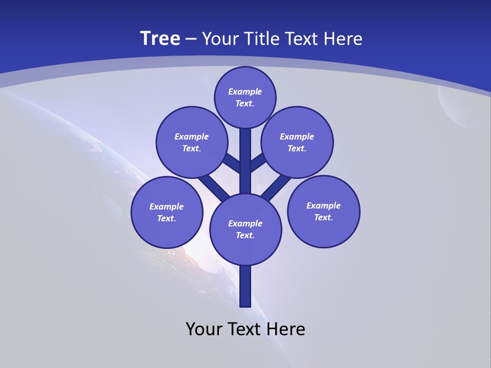 A Blue Planet With A Bright Sun In The Background PowerPoint Template
