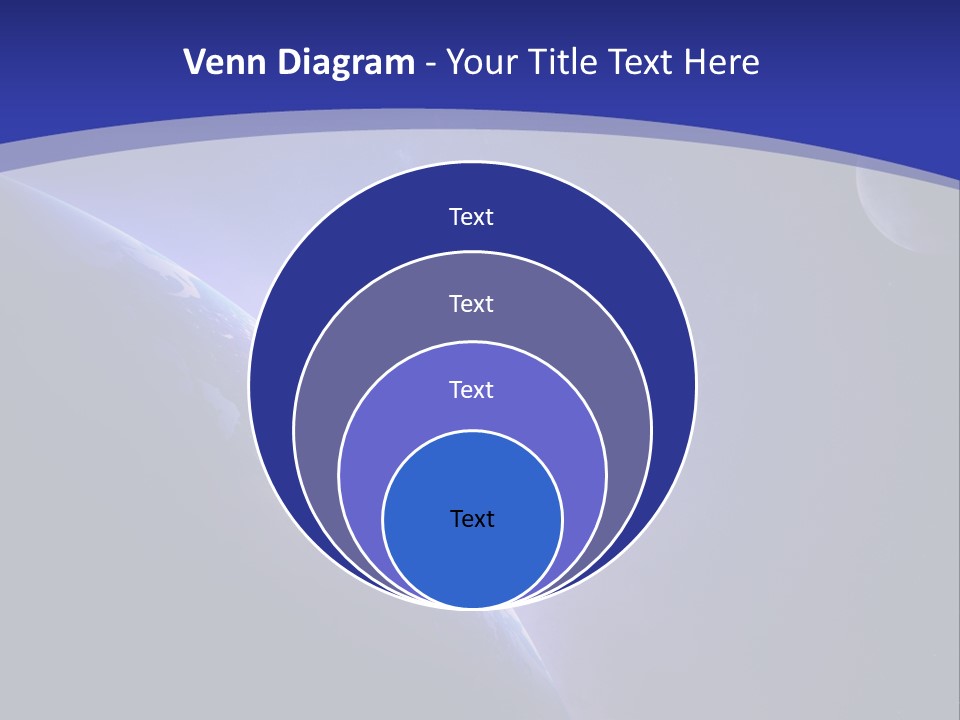 A Blue Planet With A Bright Sun In The Background PowerPoint Template