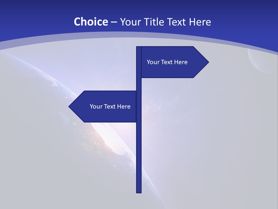 A Blue Planet With A Bright Sun In The Background PowerPoint Template
