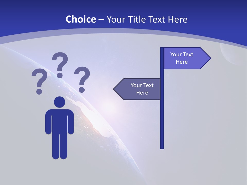 A Blue Planet With A Bright Sun In The Background PowerPoint Template