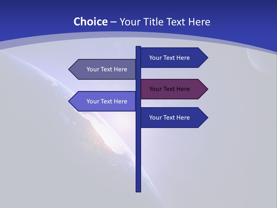 A Blue Planet With A Bright Sun In The Background PowerPoint Template