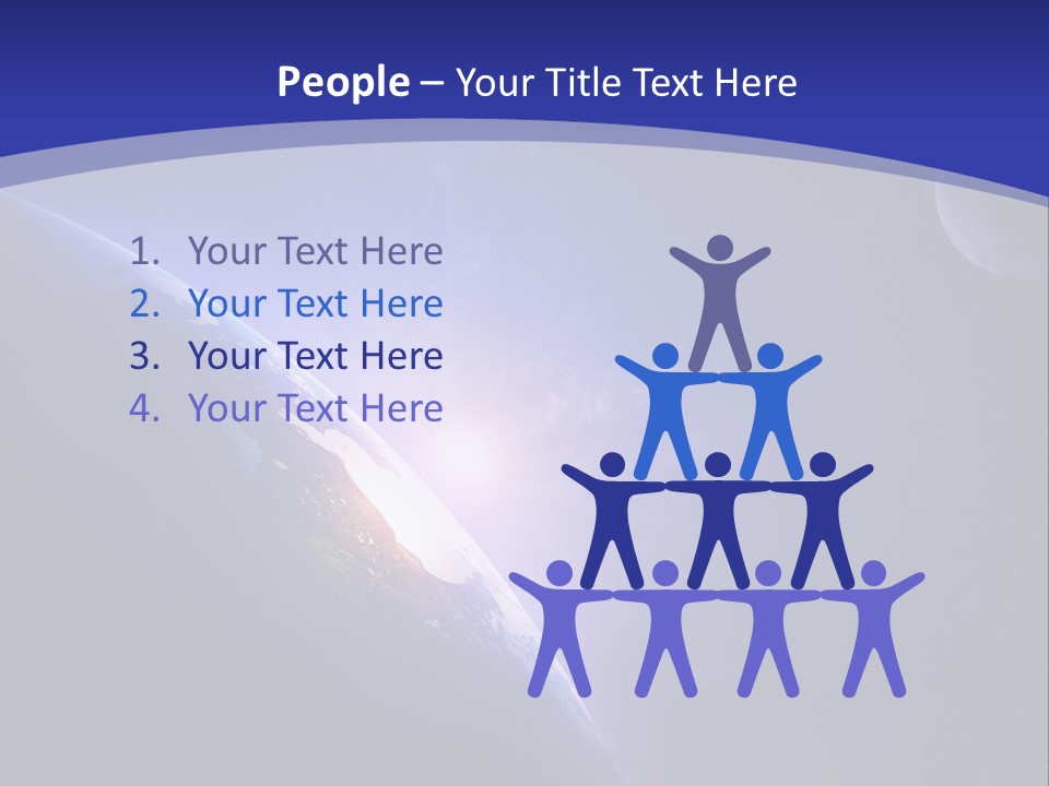 A Blue Planet With A Bright Sun In The Background PowerPoint Template