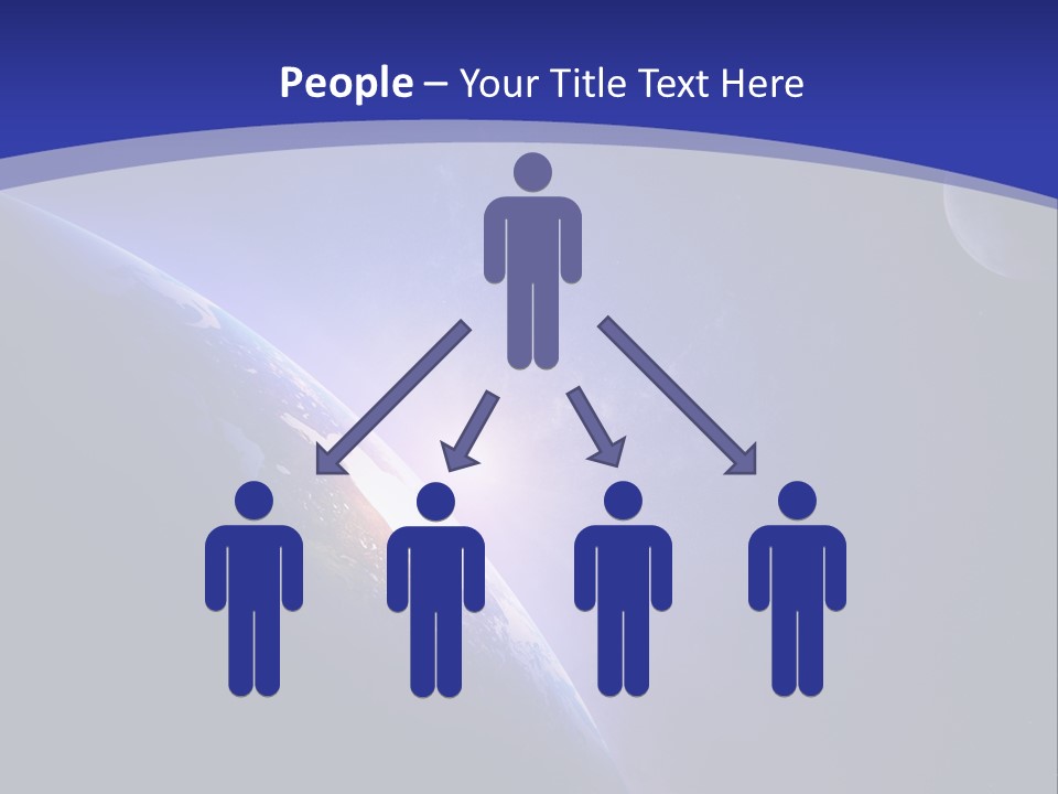A Blue Planet With A Bright Sun In The Background PowerPoint Template