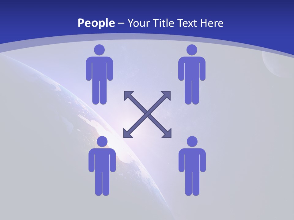 A Blue Planet With A Bright Sun In The Background PowerPoint Template