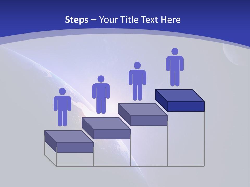 A Blue Planet With A Bright Sun In The Background PowerPoint Template