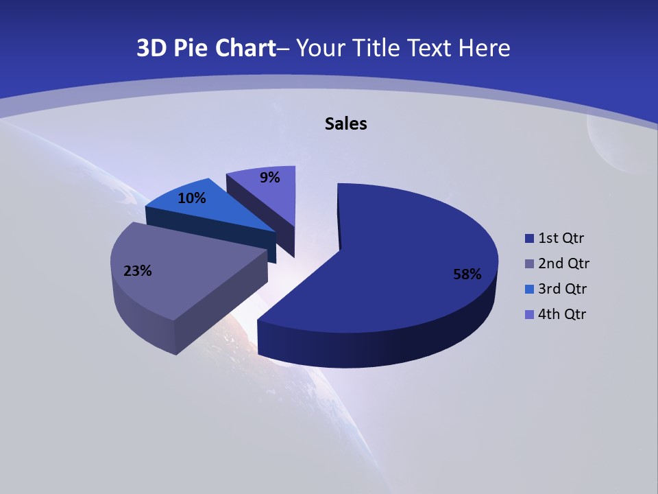 A Blue Planet With A Bright Sun In The Background PowerPoint Template