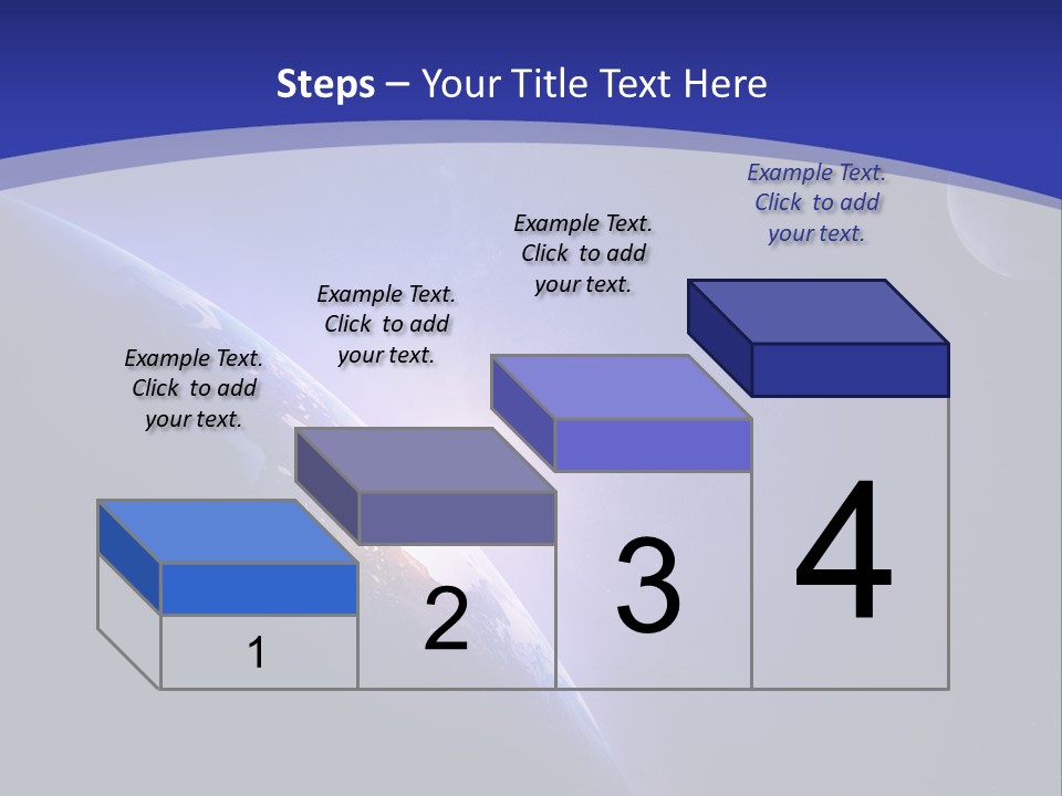 A Blue Planet With A Bright Sun In The Background PowerPoint Template