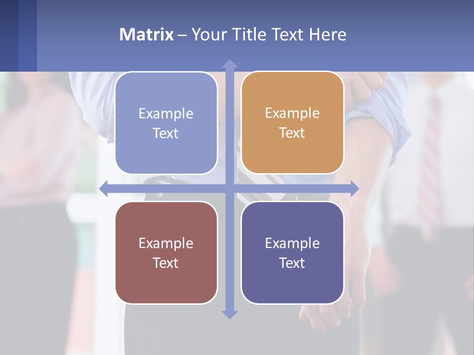 A Man In A Tie Is Holding His Hands Together PowerPoint Template