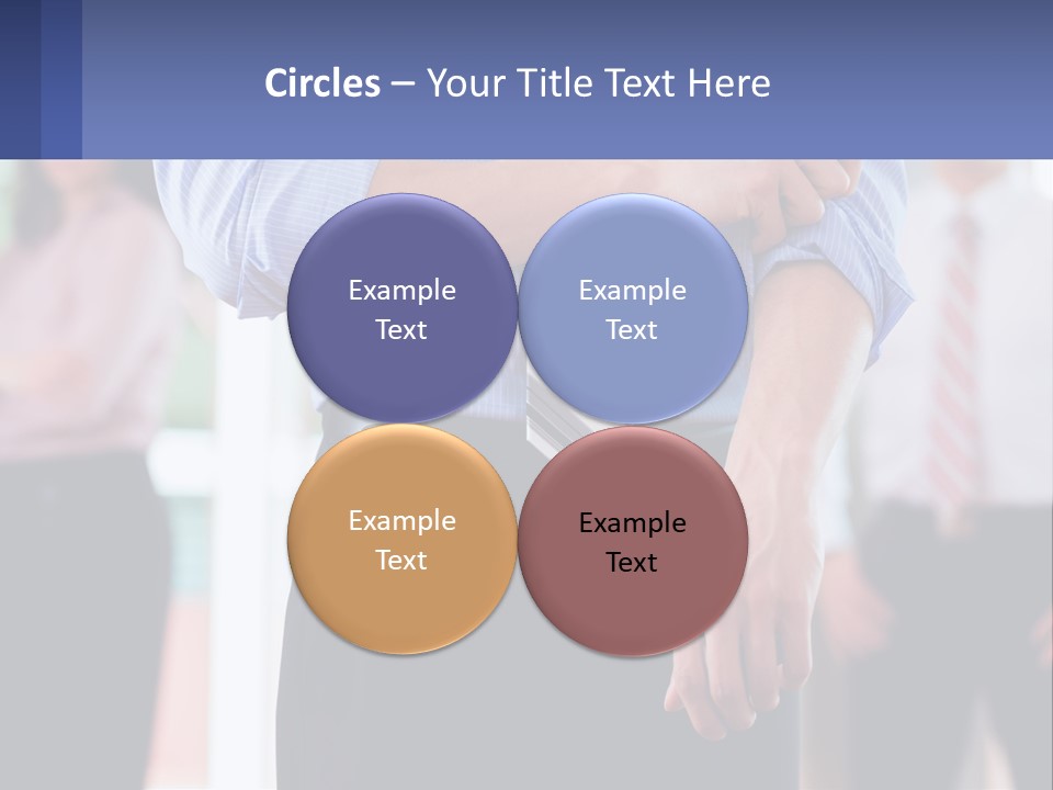 A Man In A Tie Is Holding His Hands Together PowerPoint Template