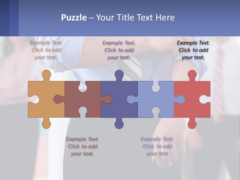 A Man In A Tie Is Holding His Hands Together PowerPoint Template