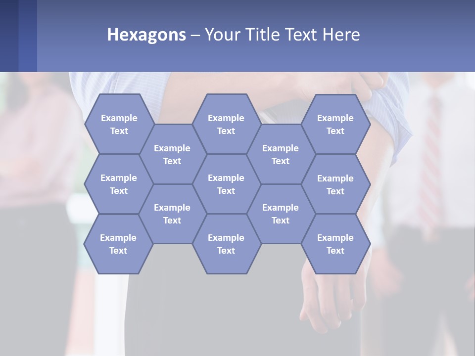 A Man In A Tie Is Holding His Hands Together PowerPoint Template