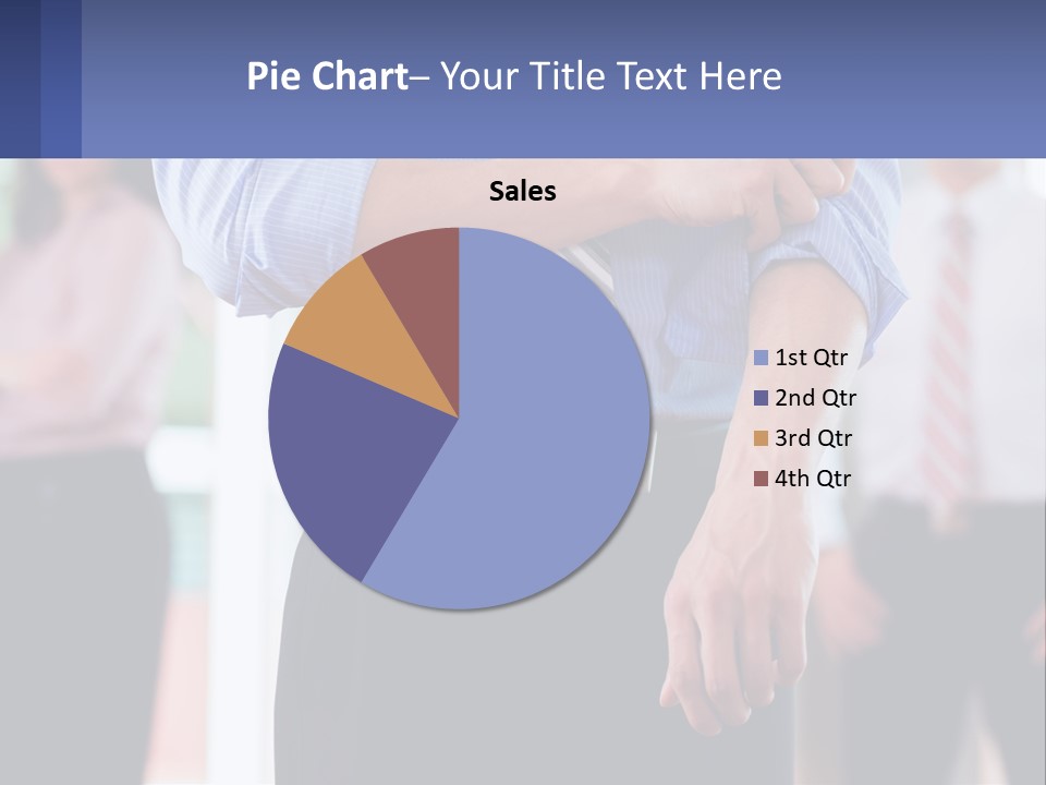 A Man In A Tie Is Holding His Hands Together PowerPoint Template