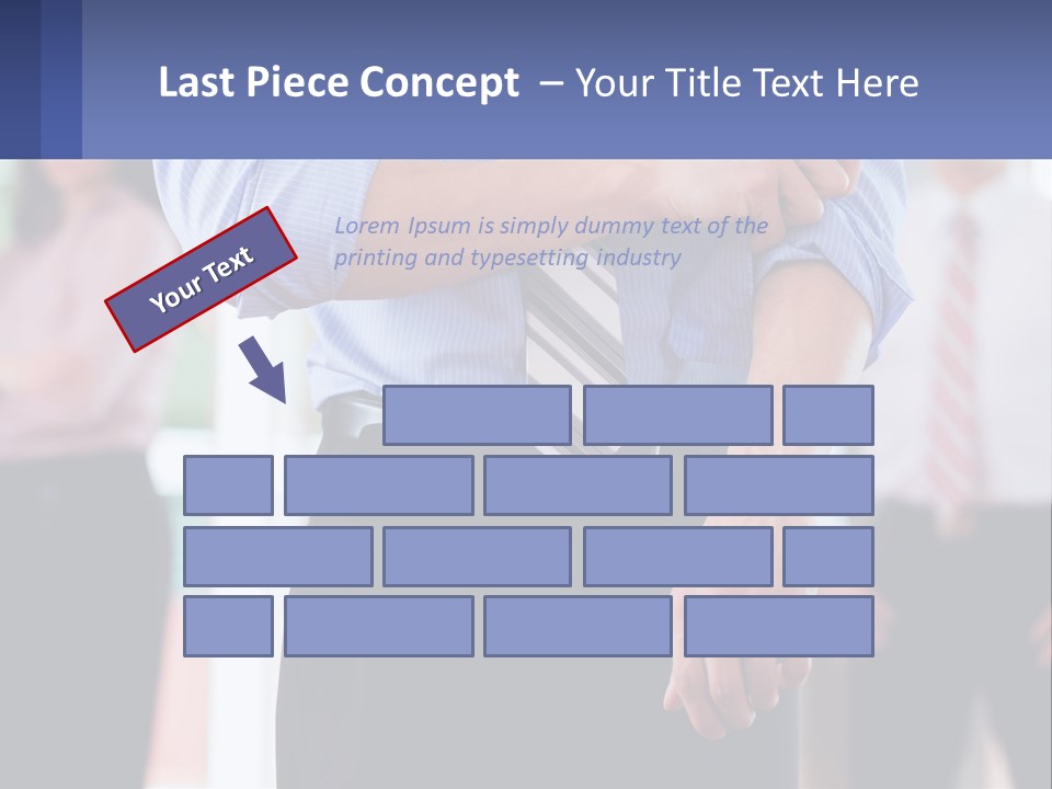 A Man In A Tie Is Holding His Hands Together PowerPoint Template