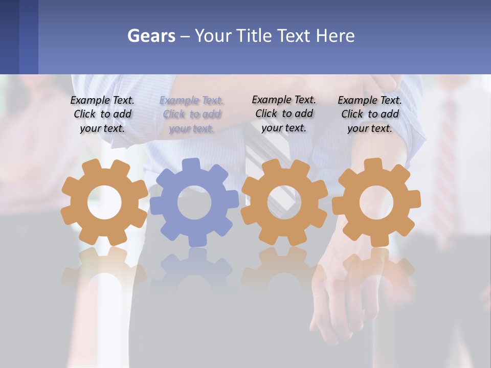 A Man In A Tie Is Holding His Hands Together PowerPoint Template