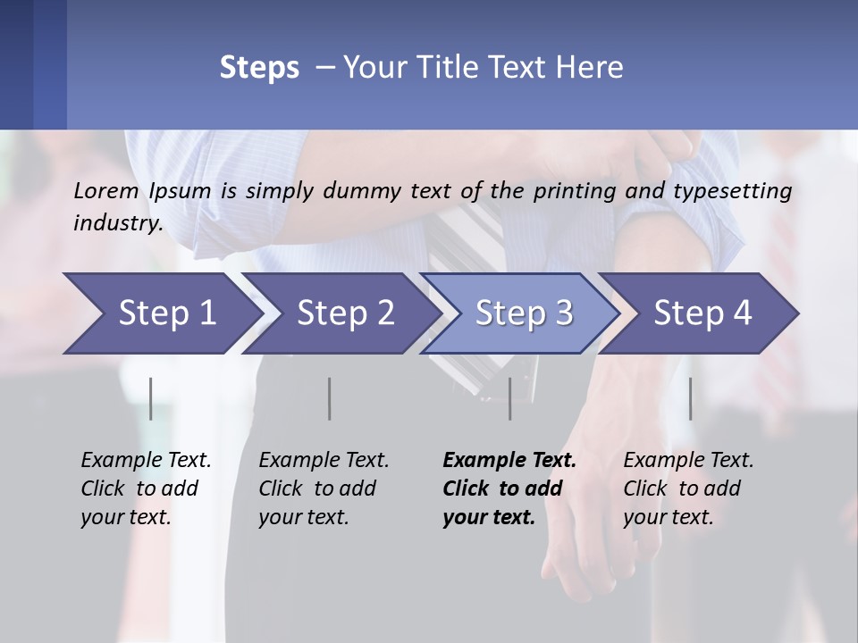 A Man In A Tie Is Holding His Hands Together PowerPoint Template