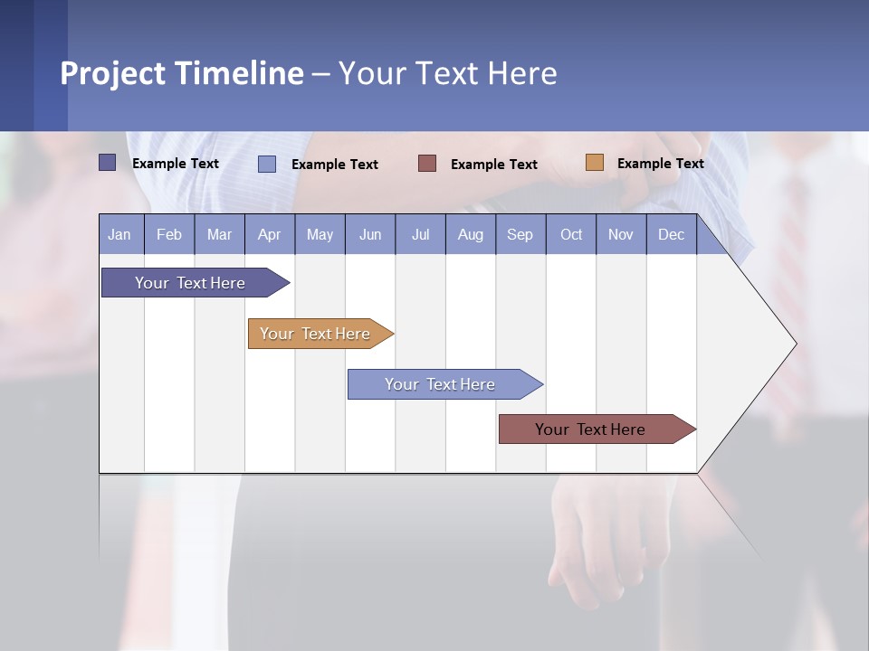 A Man In A Tie Is Holding His Hands Together PowerPoint Template