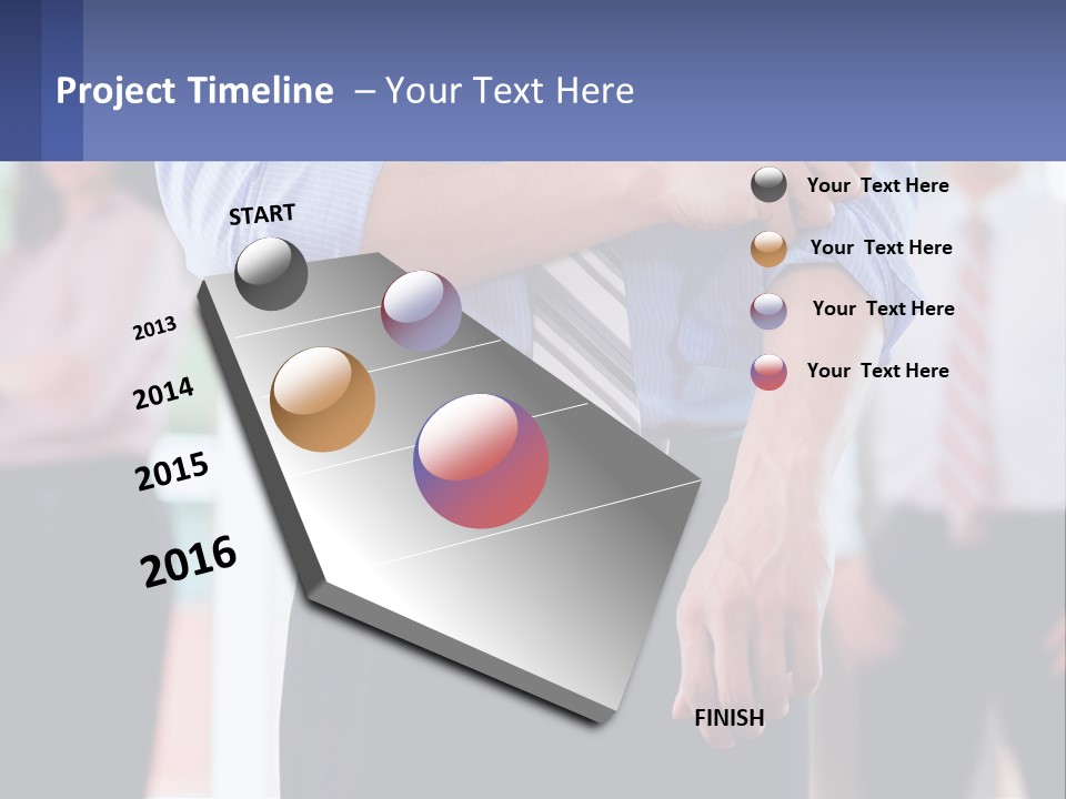 A Man In A Tie Is Holding His Hands Together PowerPoint Template