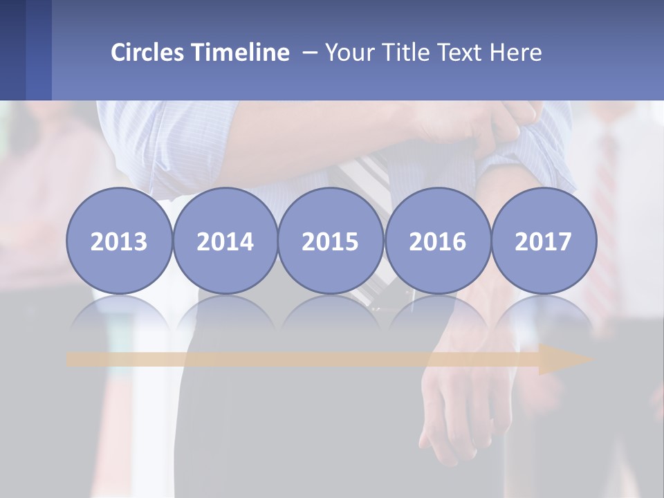 A Man In A Tie Is Holding His Hands Together PowerPoint Template