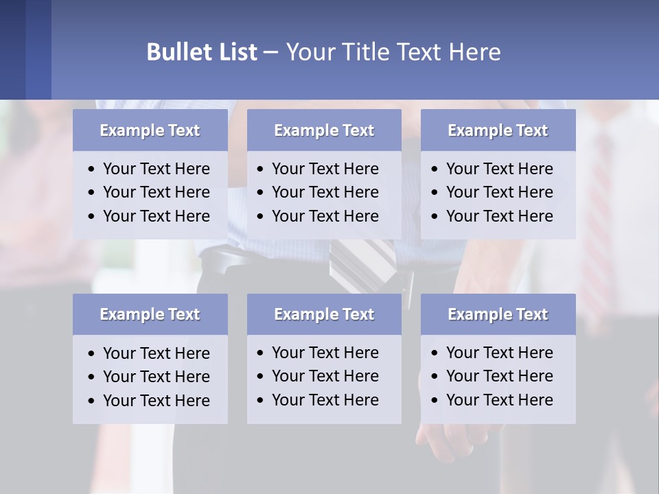 A Man In A Tie Is Holding His Hands Together PowerPoint Template