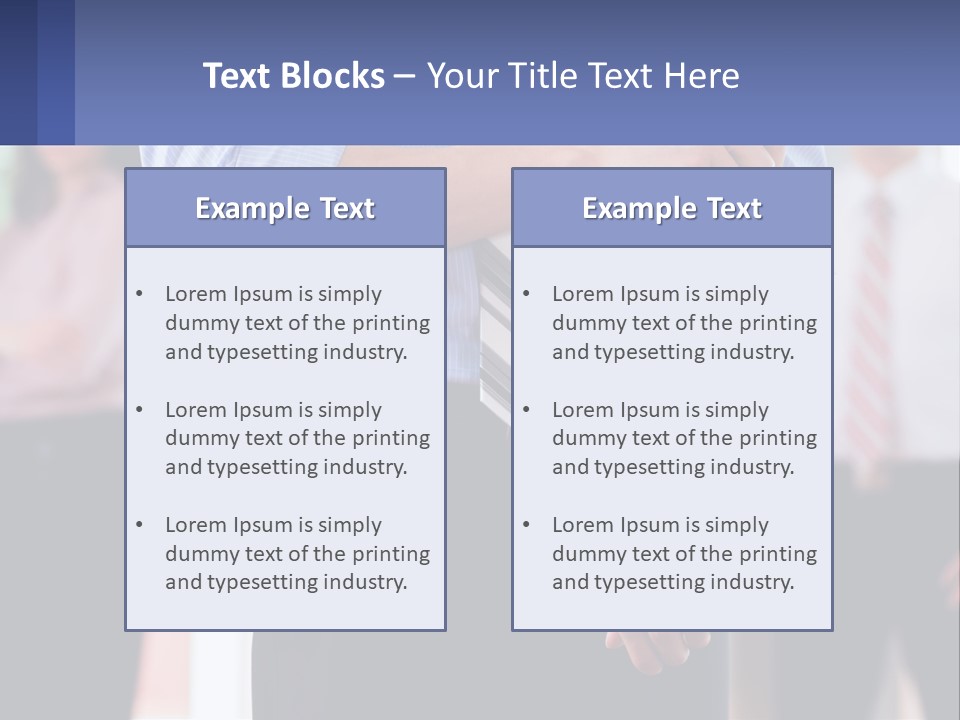 A Man In A Tie Is Holding His Hands Together PowerPoint Template