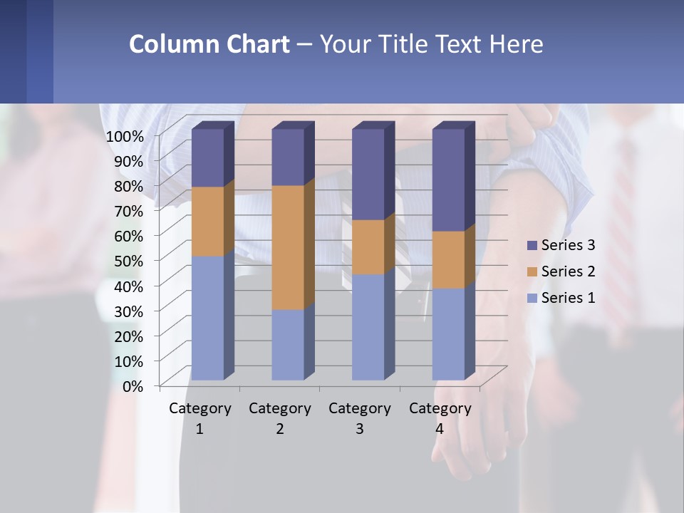 A Man In A Tie Is Holding His Hands Together PowerPoint Template