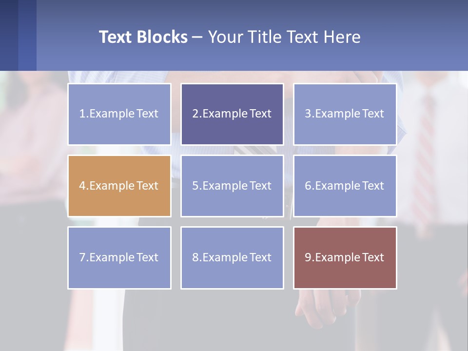 A Man In A Tie Is Holding His Hands Together PowerPoint Template