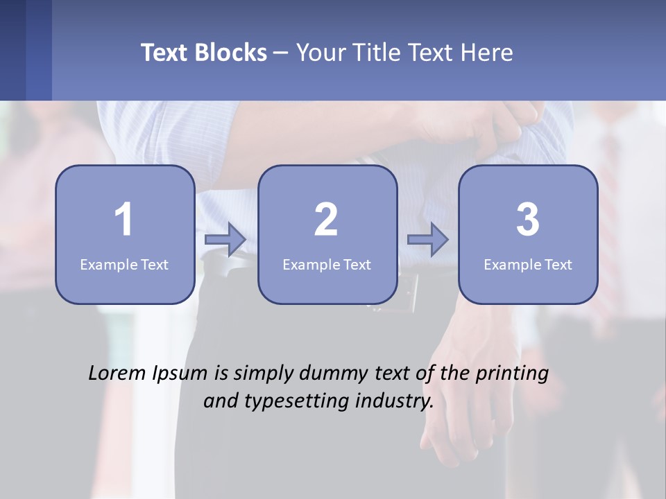 A Man In A Tie Is Holding His Hands Together PowerPoint Template
