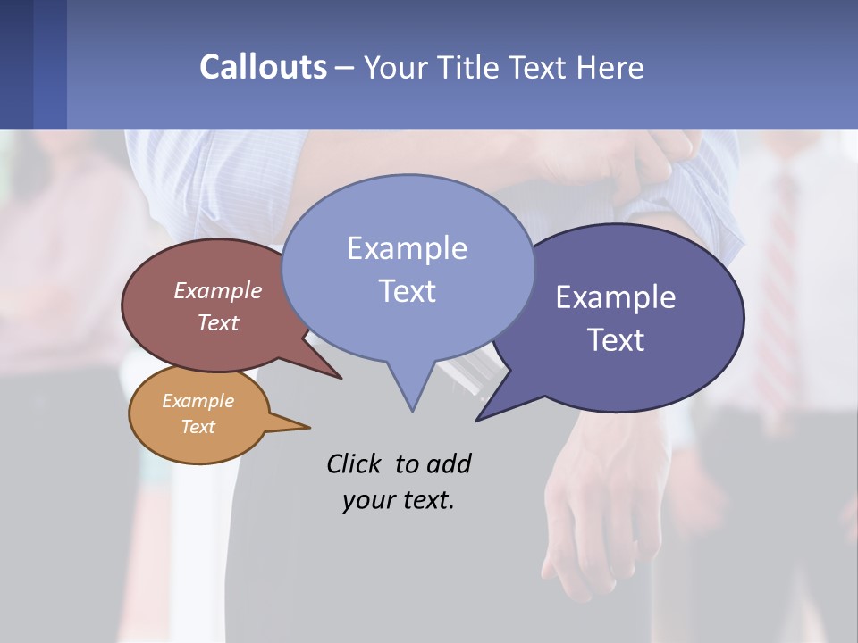 A Man In A Tie Is Holding His Hands Together PowerPoint Template