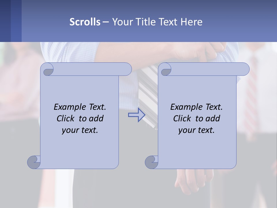A Man In A Tie Is Holding His Hands Together PowerPoint Template