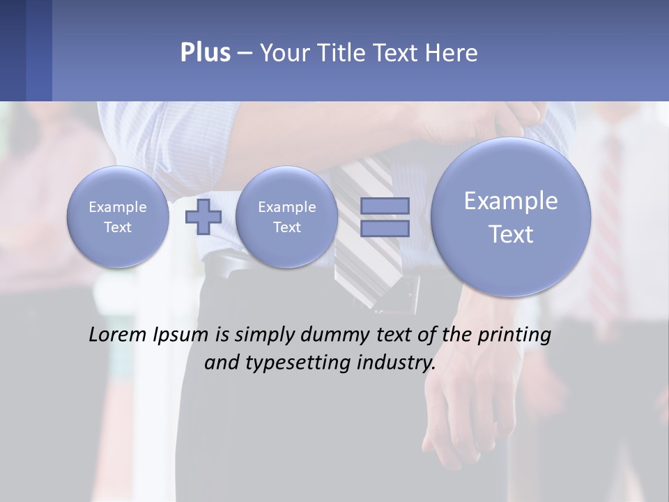 A Man In A Tie Is Holding His Hands Together PowerPoint Template