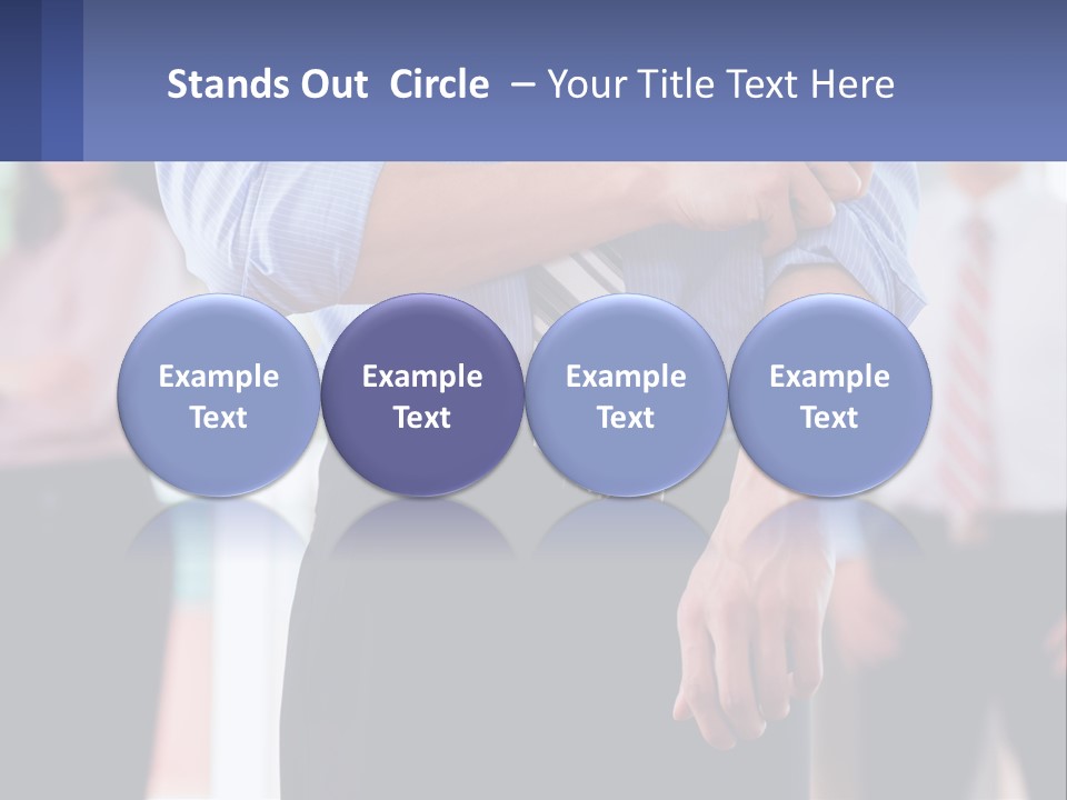 A Man In A Tie Is Holding His Hands Together PowerPoint Template