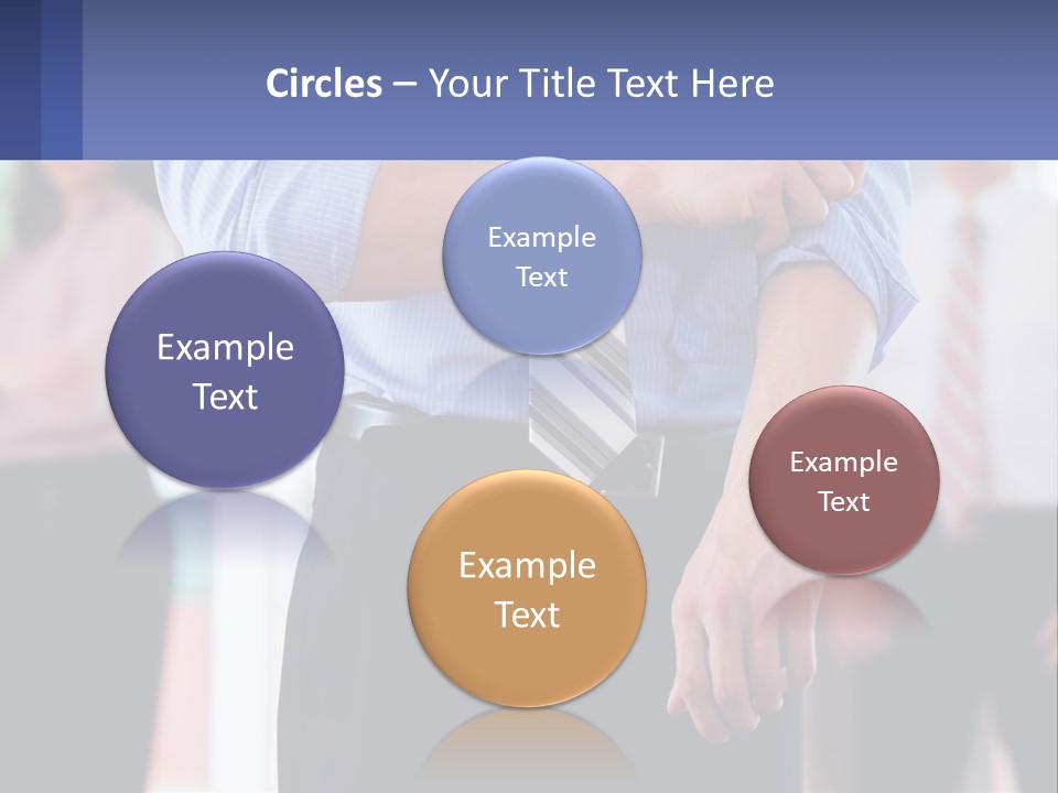 A Man In A Tie Is Holding His Hands Together PowerPoint Template