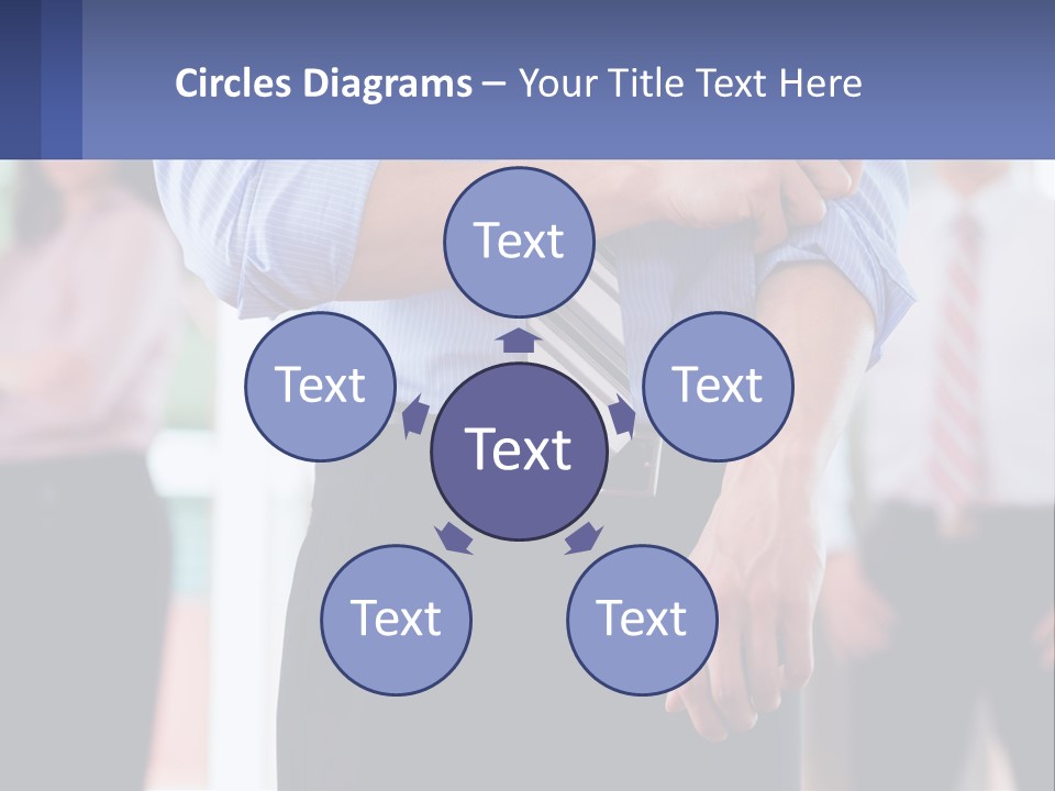 A Man In A Tie Is Holding His Hands Together PowerPoint Template
