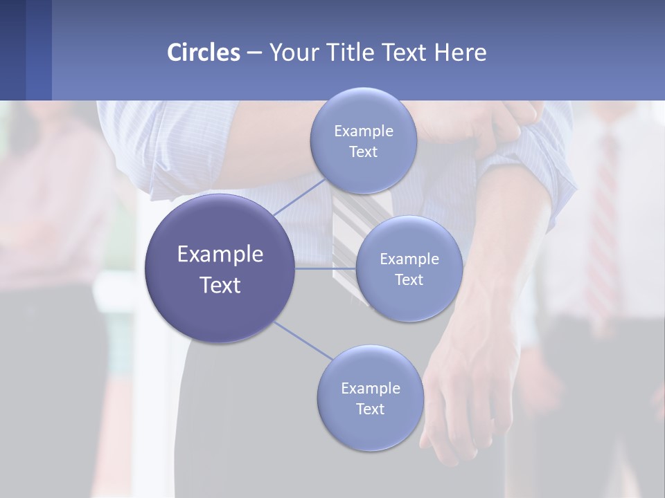 A Man In A Tie Is Holding His Hands Together PowerPoint Template