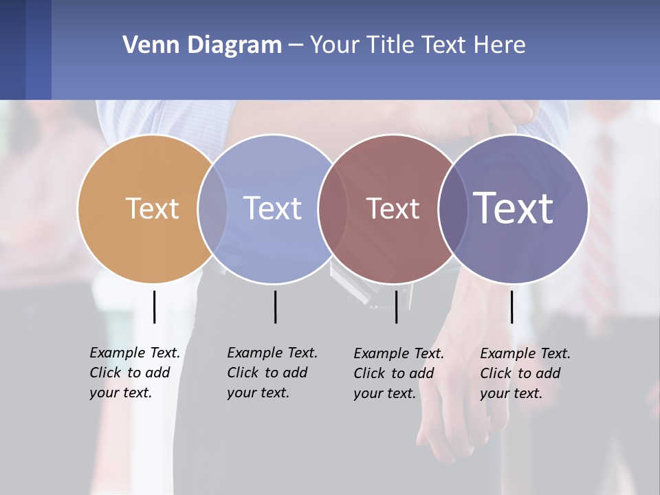 A Man In A Tie Is Holding His Hands Together PowerPoint Template