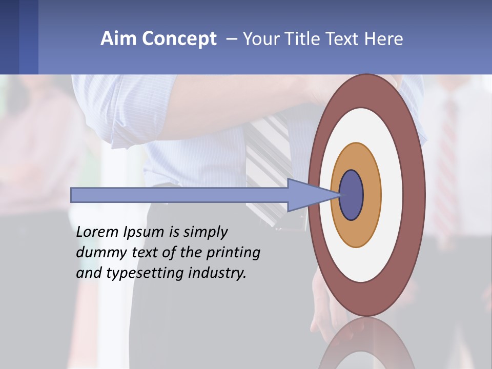 A Man In A Tie Is Holding His Hands Together PowerPoint Template