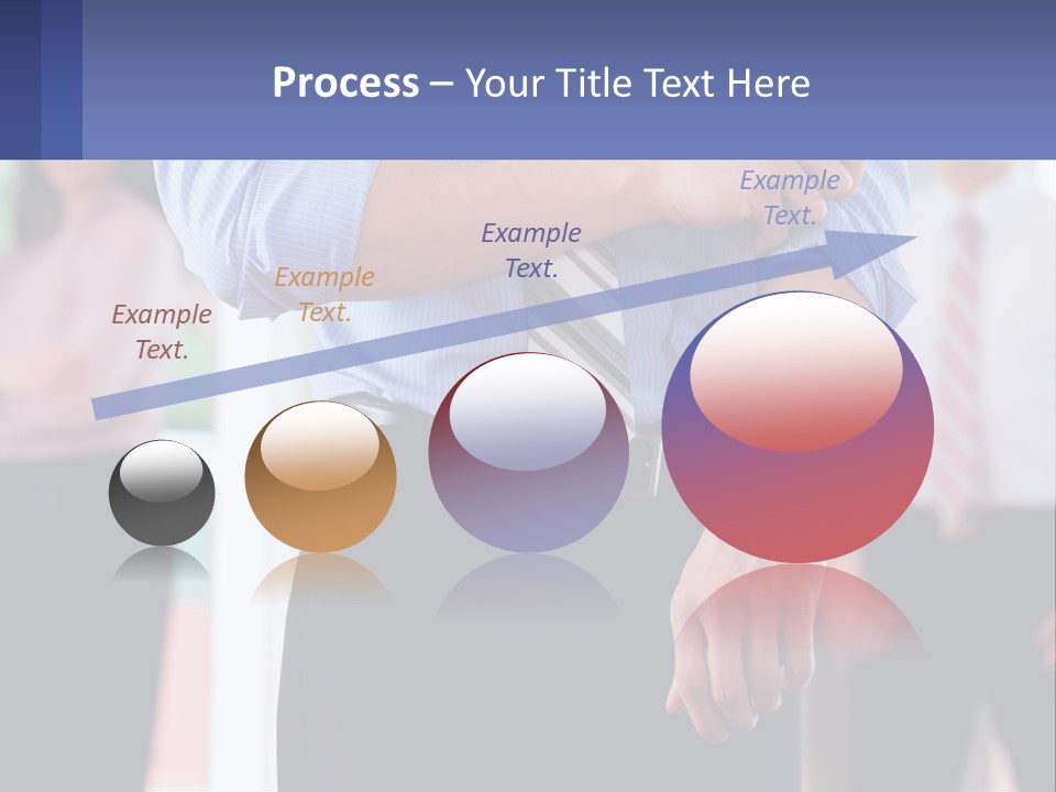 A Man In A Tie Is Holding His Hands Together PowerPoint Template